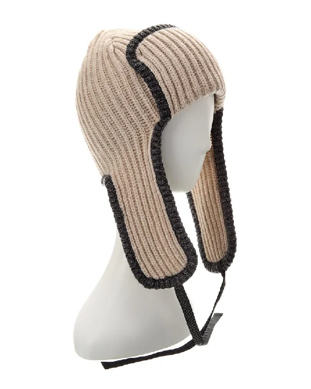 Brunello Cucinelli Ribbed Knit Cashmere Hat