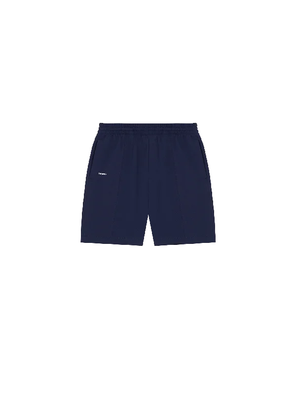 Womens DNA Double Jersey Panelled Shorts—navy