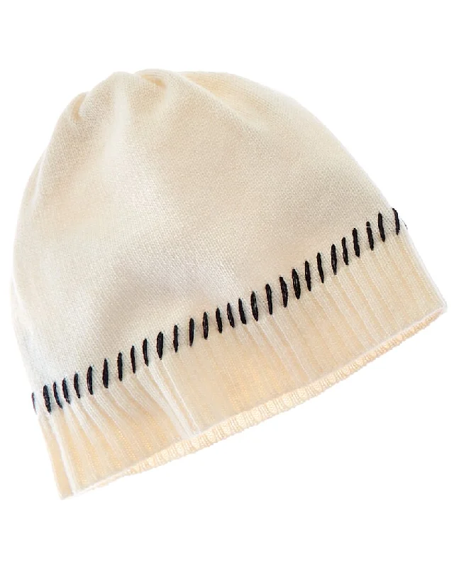 Forte Cashmere Contrast Edge Cashmere Hat