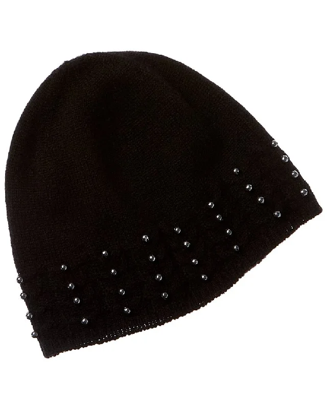 Forte Cashmere Pearl Studded Cashmere Hat