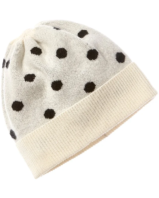 Phenix Dot Jacquard Cuffed Cashmere Hat