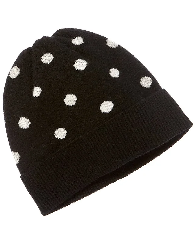 Phenix Dot Jacquard Cuffed Cashmere Hat