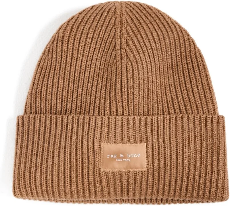 rag & bone Women's Blake Beanie, Light Brown