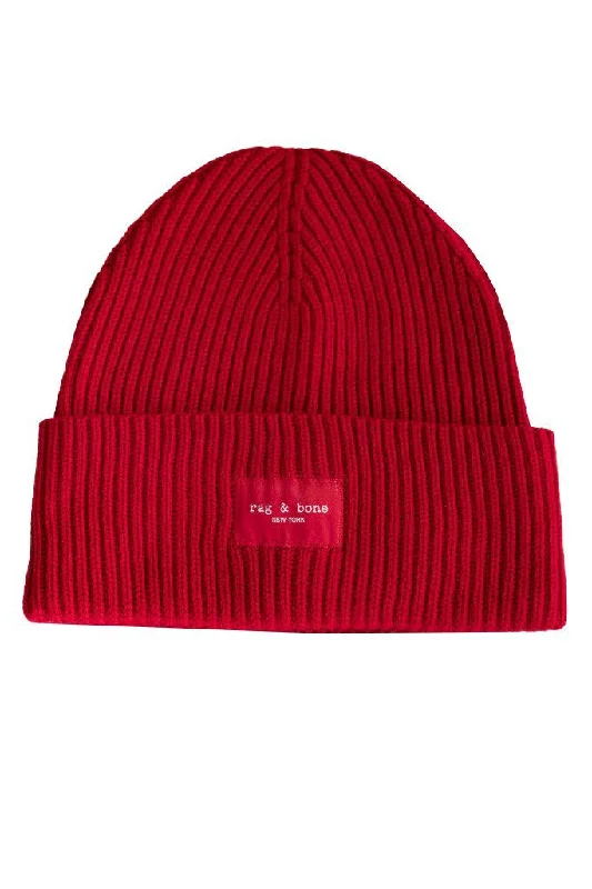 rag & bone Women's Blake Beanie, Red