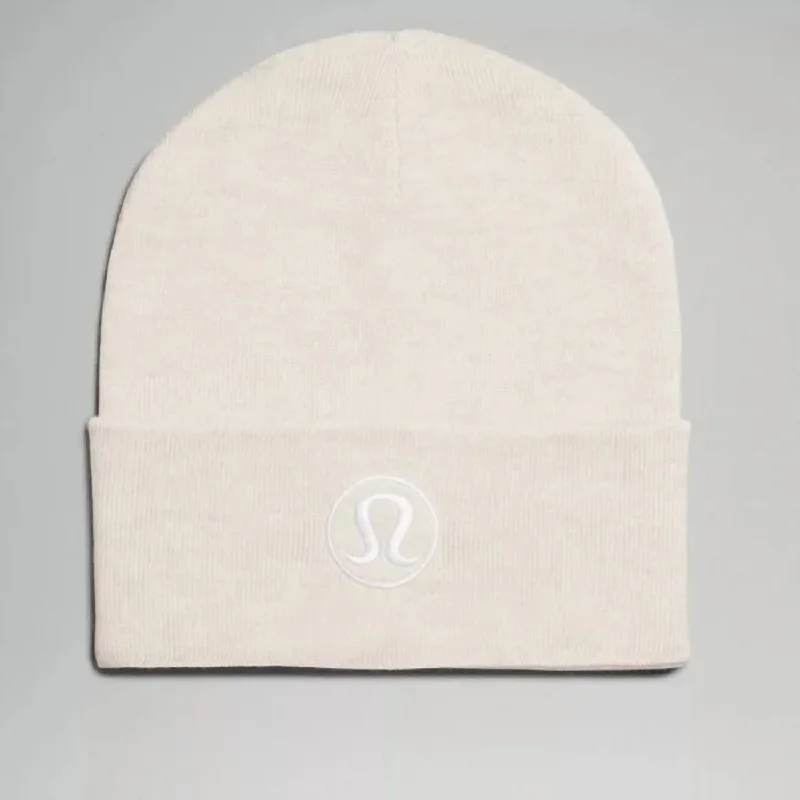 Warm Revelation Set Beanie In Heathered Bone