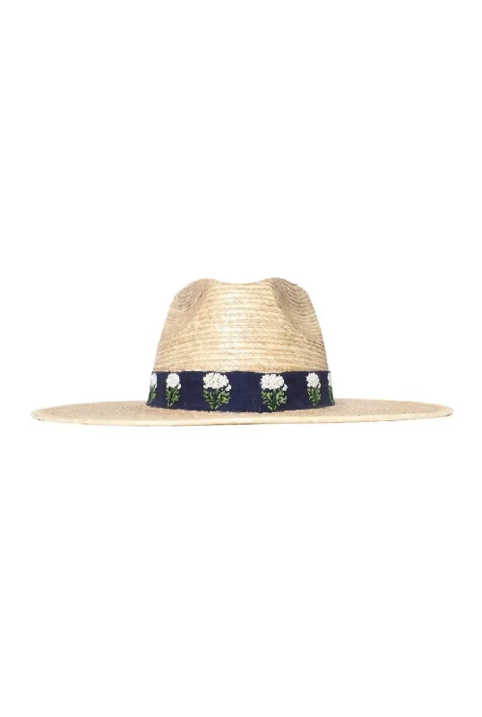 Women's Marigold Palm Hat In Natural/navy