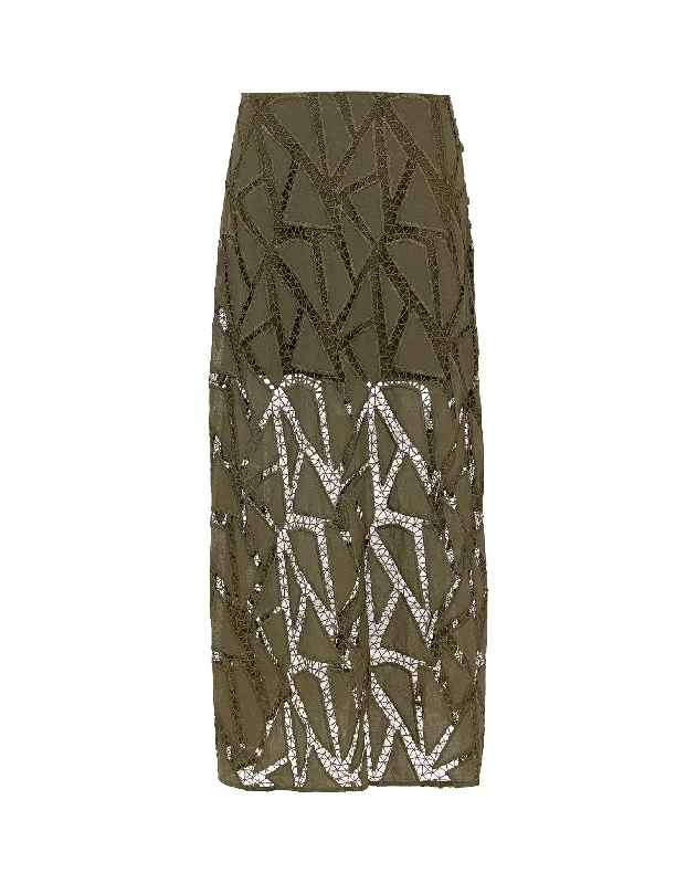 Juli Long Skirt - Evergreen