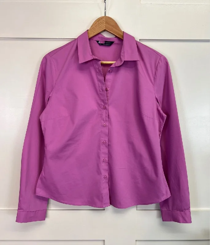 Pink Cotton Rich Fitted Shirt