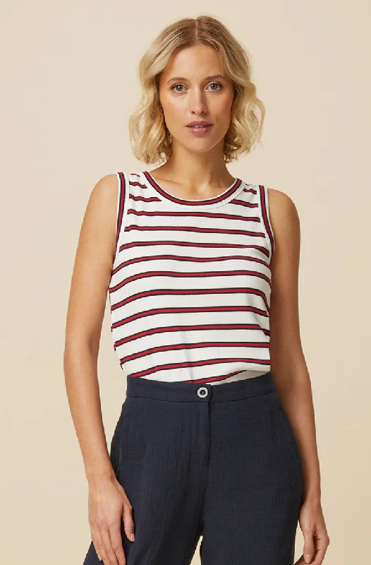 Stripe Tank Top | Cream/Red/Navy