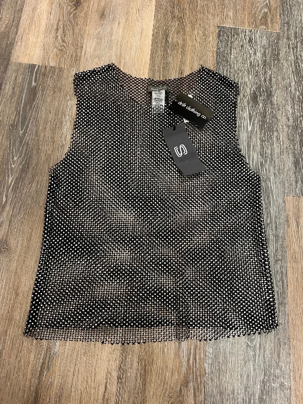 Top Sleeveless By Sans Souci In Silver, Size: M