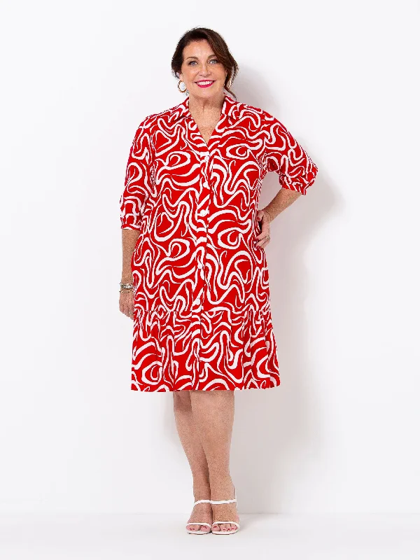 Fire Blaze Squiggles Dress