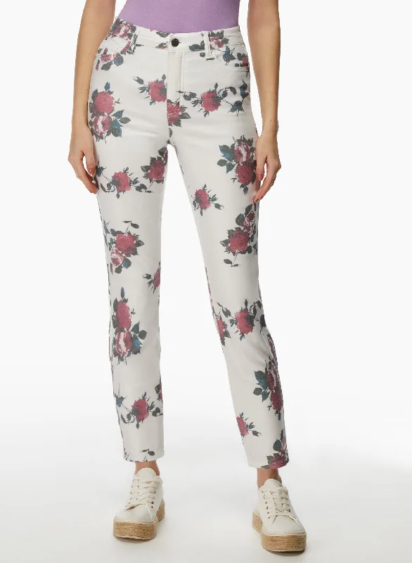 Floral Print Slim Leg Jeans