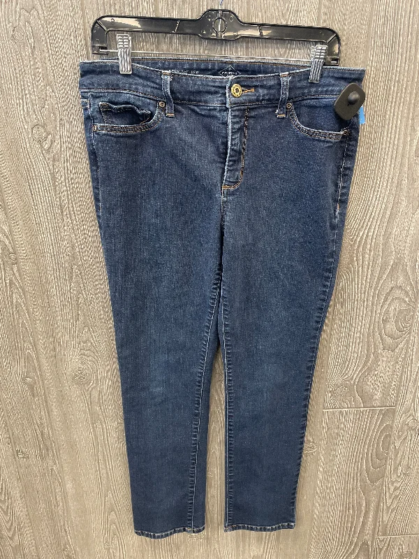 Jeans Straight By St Johns Bay In Blue Denim, Size: 10