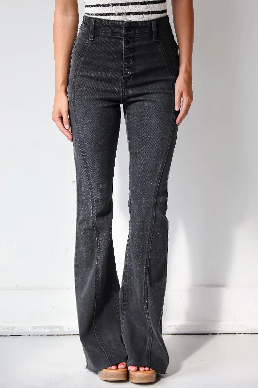 Zoey Black Flare Jeans