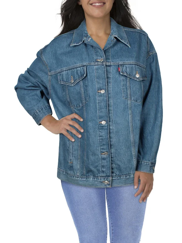 Plus Womens Denim Short Denim Jacket