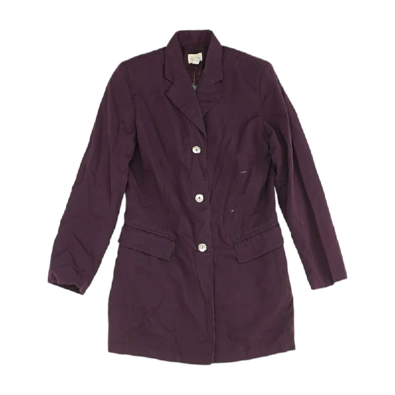 Purple Solid Lightweight Coat