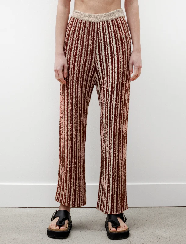 Jordiz Knit Pants Chocolate Stripe