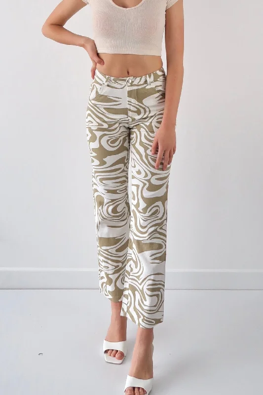 Indie wave pattern trousers