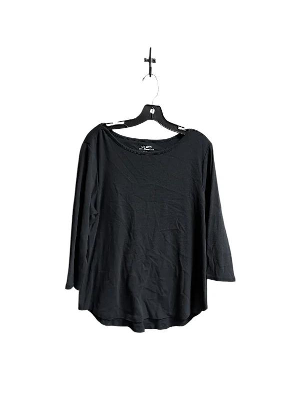 Top Long Sleeve Basic By Chicos In Black, Size: Xl