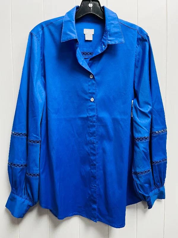 Top Long Sleeve By Chicos In Blue, Size: M