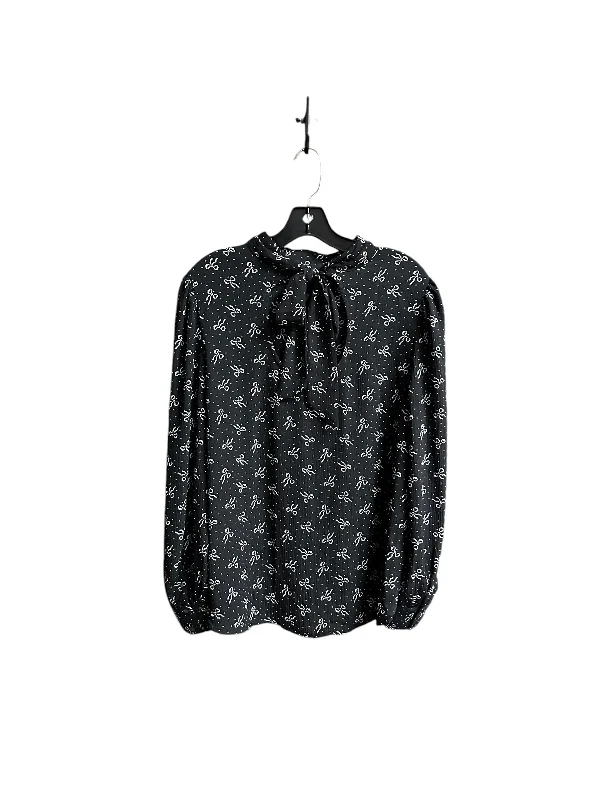 Top Long Sleeve By Loft In Black, Size: L