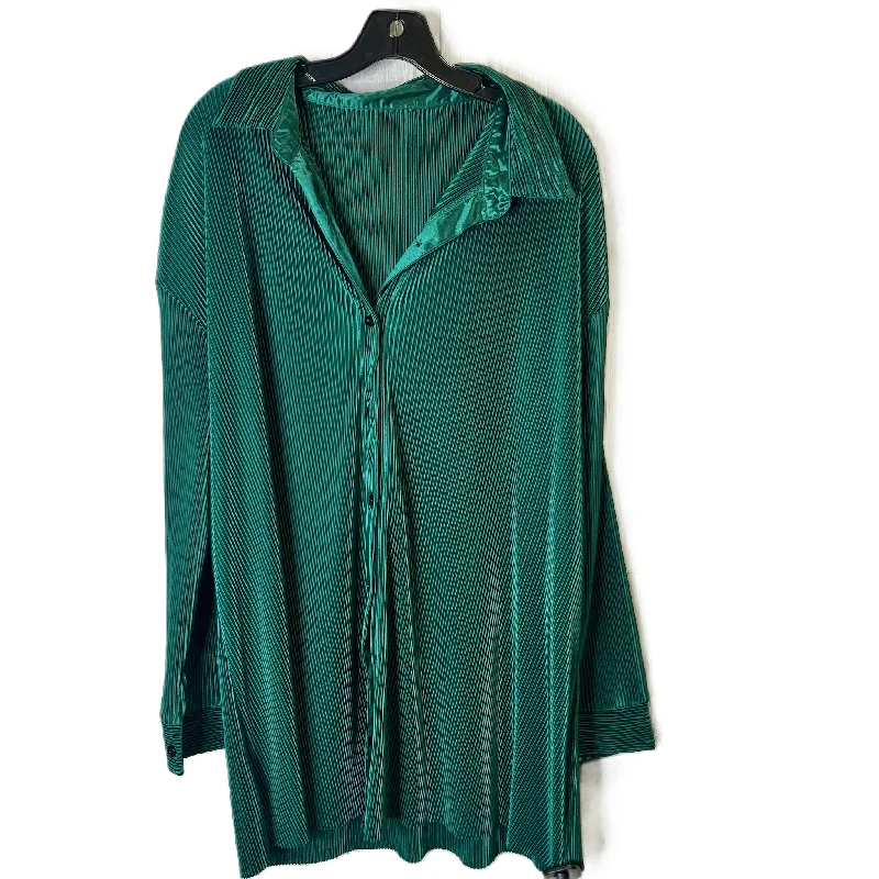 Top Long Sleeve By Shein In Green, Size: 3x