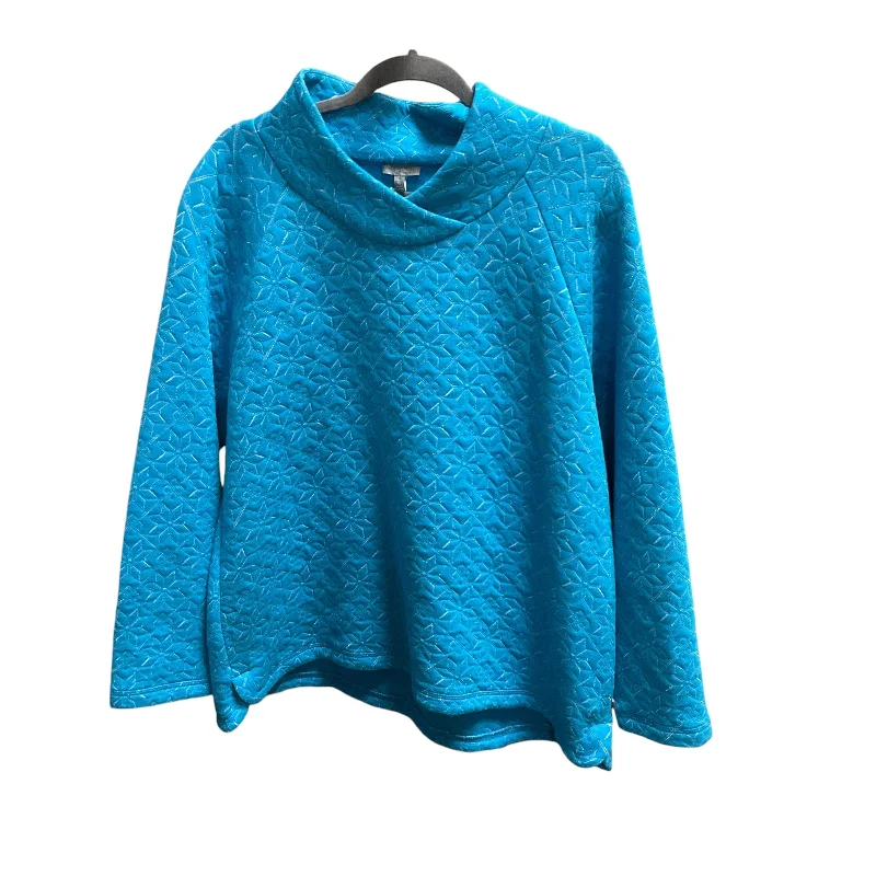 Top Long Sleeve By Talbots In Blue, Size: Xl