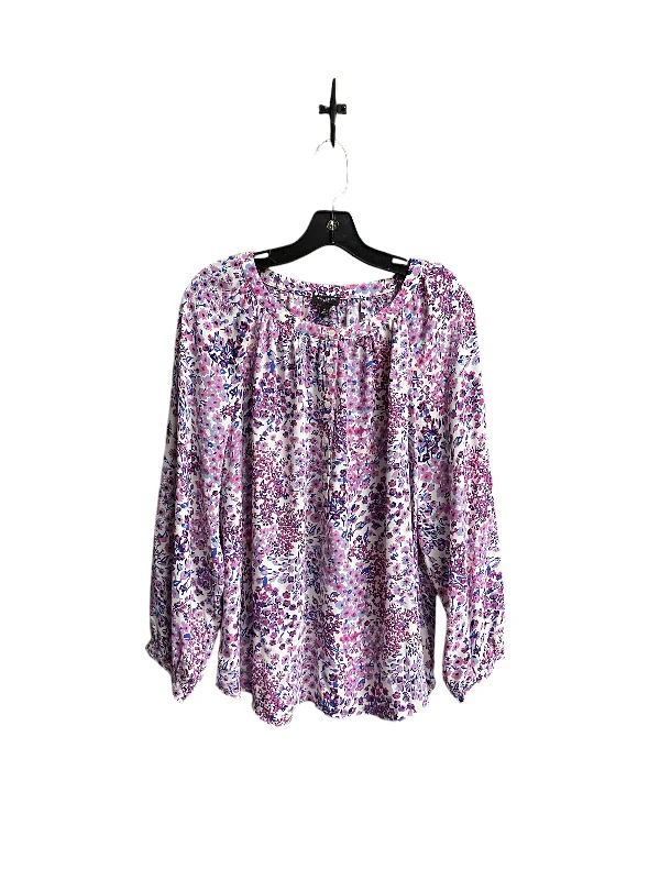 Top Long Sleeve By Talbots In Floral Print, Size: Xlp