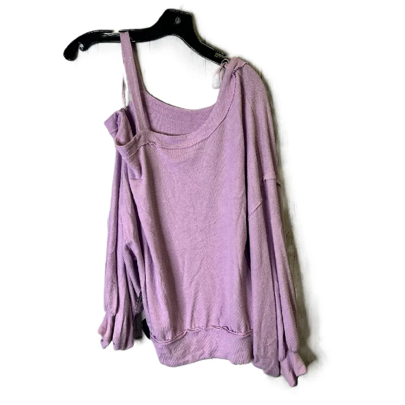 Top Long Sleeve By We The Free In Purple, Size: Xs