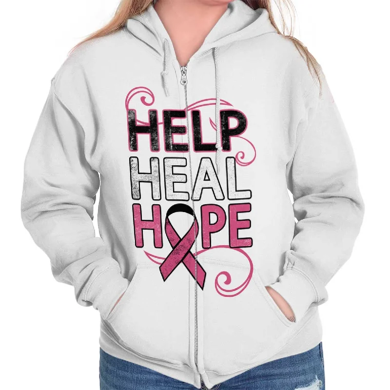 Breast Cancer Awareness Zip Hoodie