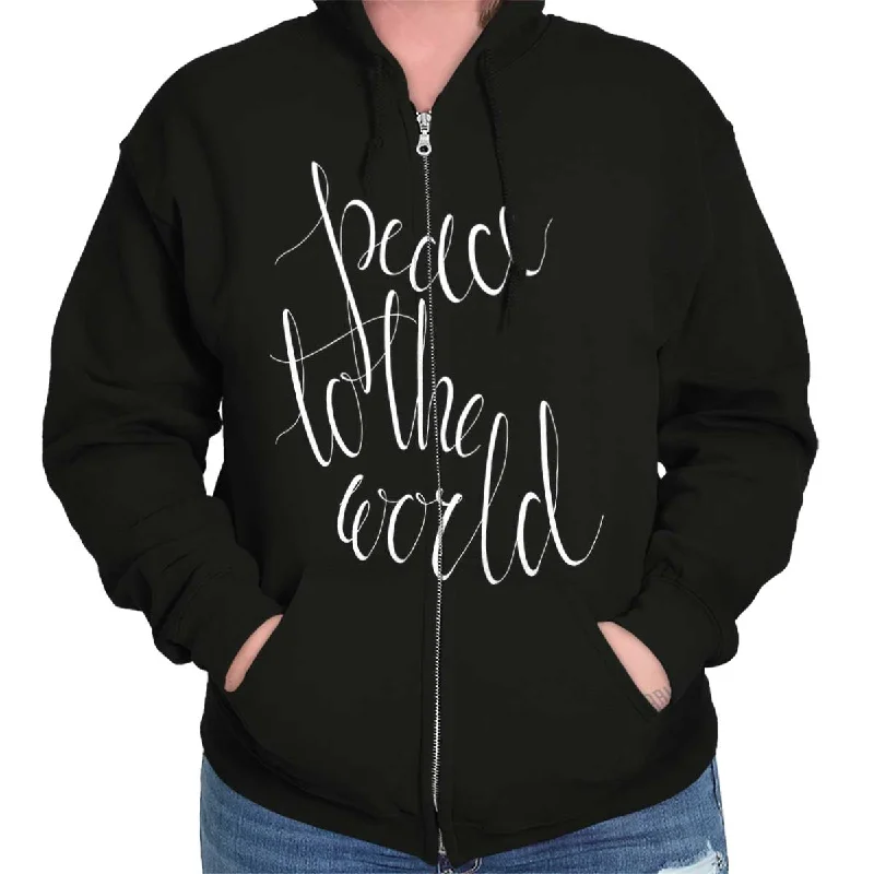 Peace To The World Zip Hoodie