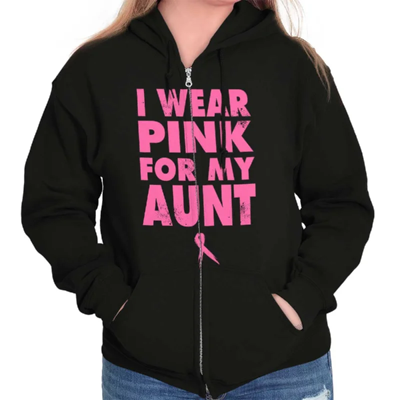 I Wear Pink For My Aunt Zip Hoodie