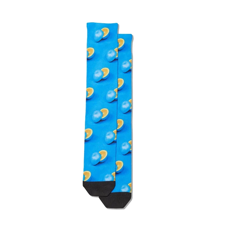 Hot Sox Mens Blue Oranges Tube Socks