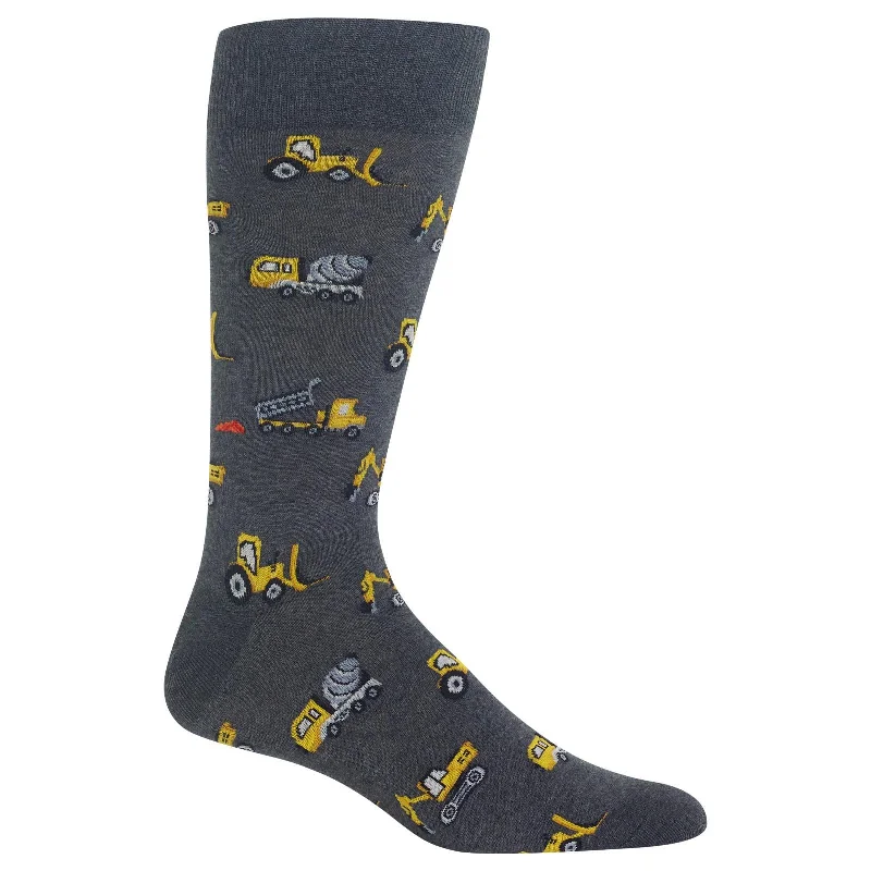 Hot Sox Mens Dump Trucks Crew Socks