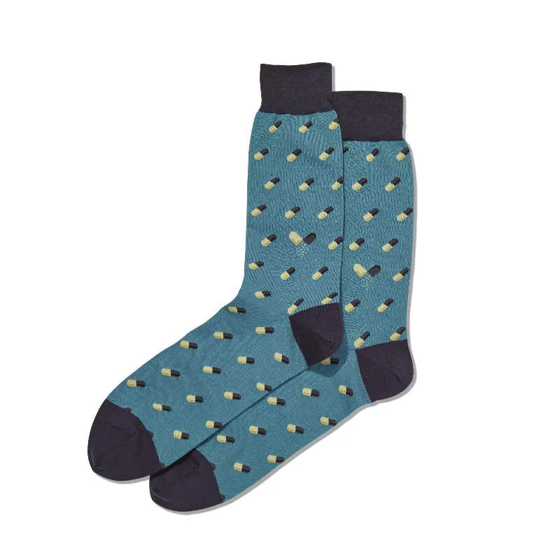 Hot Sox Mens Pills Crew Socks