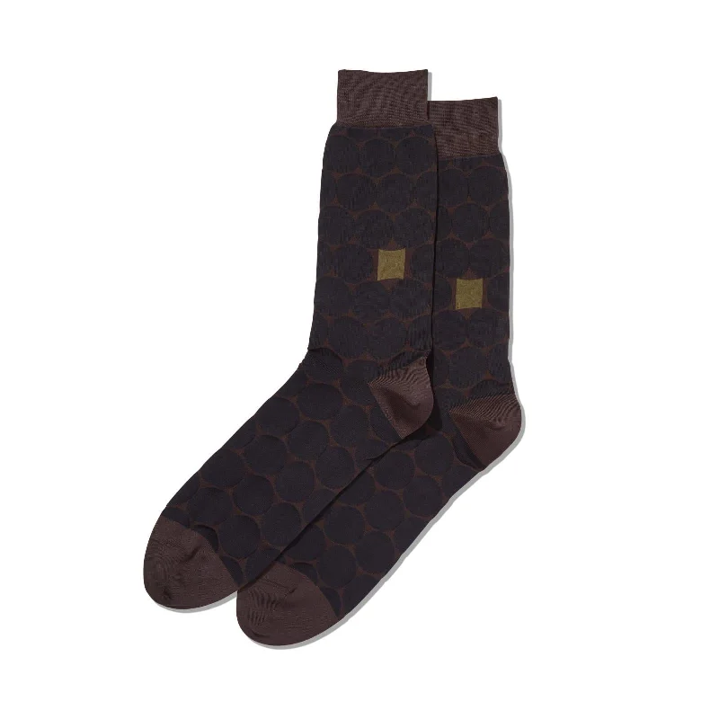 Hot Sox Mens Standout Dots Crew Socks