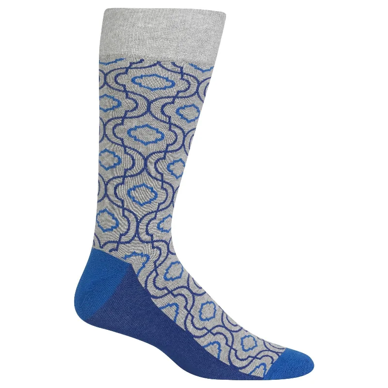 Hot Sox Mens Trellis Crew Socks