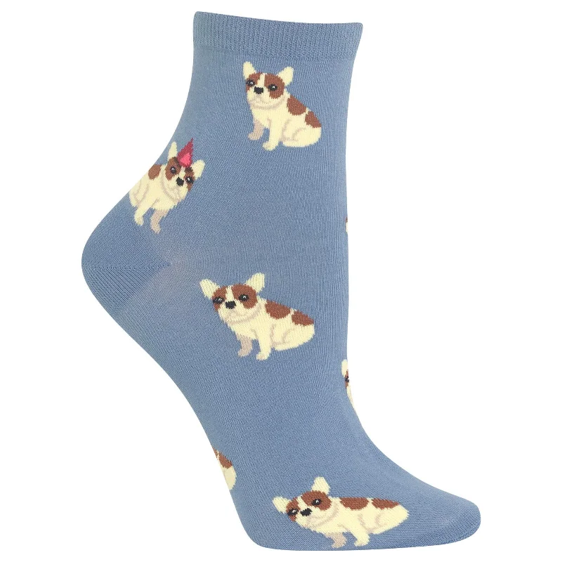 Hot Sox Womens Birthday Frenchie Anklet Socks