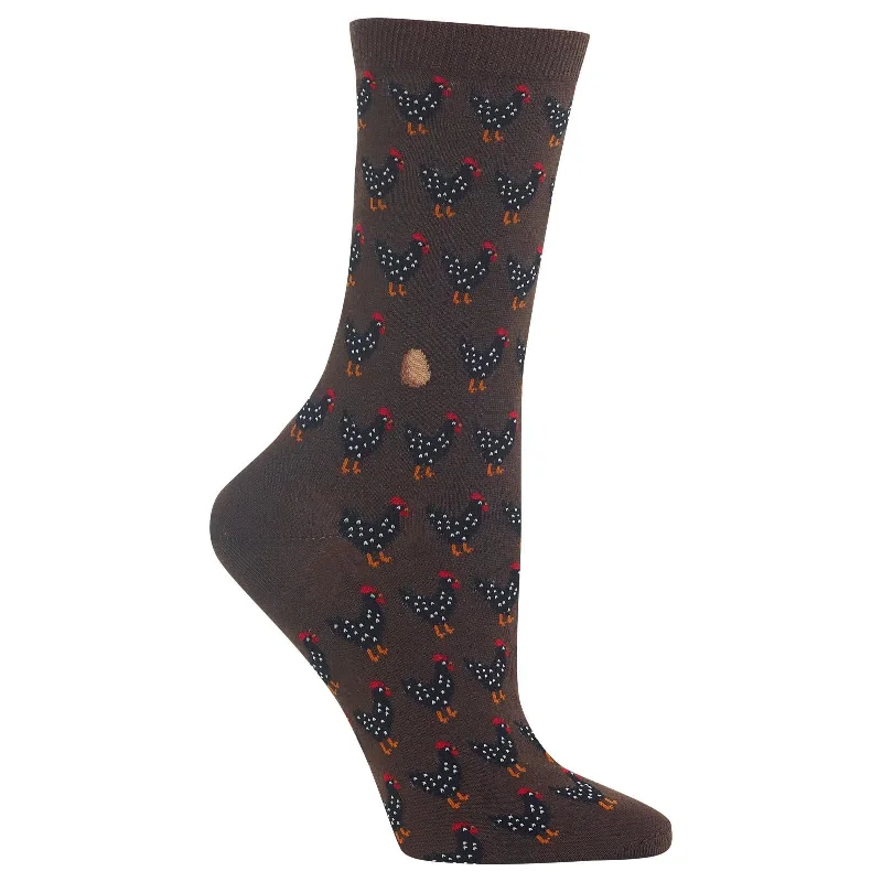 Hot Sox Womens Chicken and Egg Crew Socks