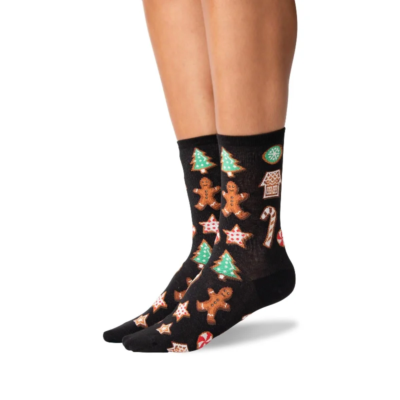 Hot Sox Womens Christmas Cookies Crew Socks