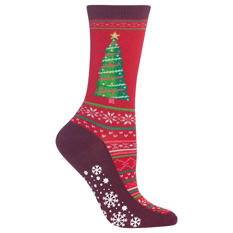 Hot Sox Womens Christmas Tree Crew Socks