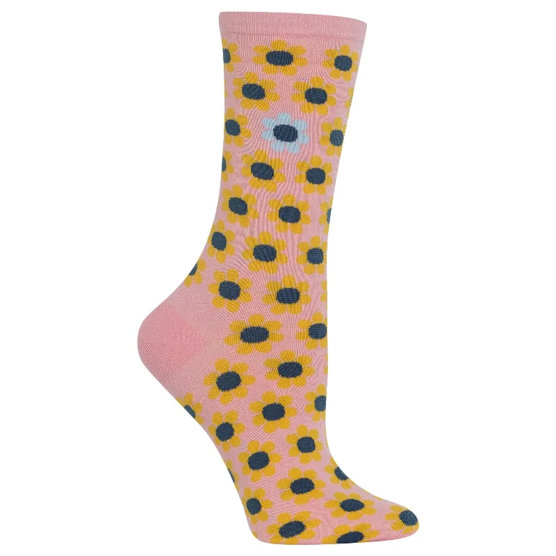 Hot Sox Womens Daisy Crew Socks