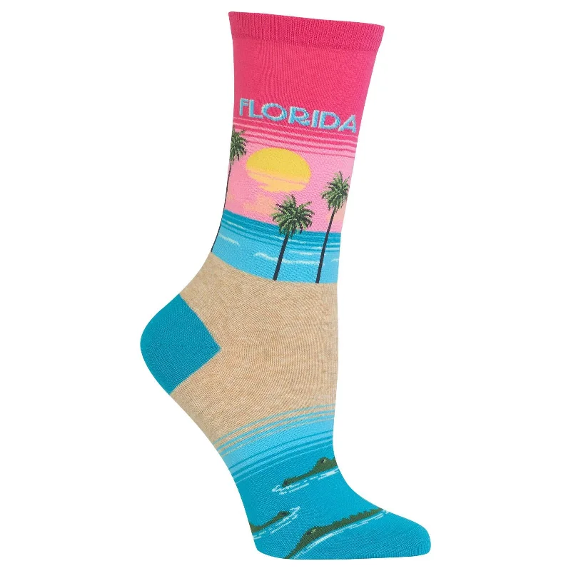 Hot Sox Womens Florida Crew Socks