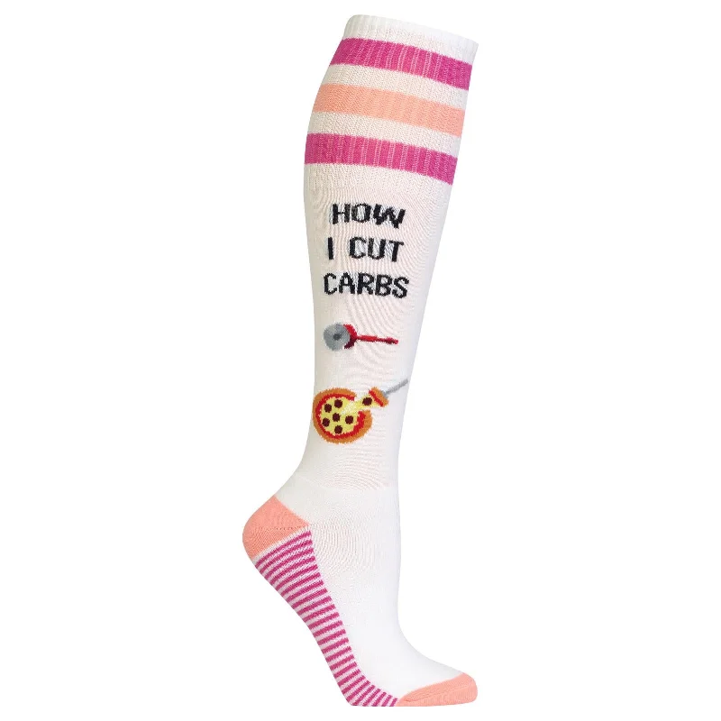 Hot Sox Womens How I Cut Carbs Knee High Socks