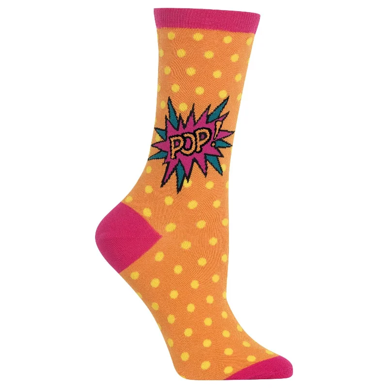 Hot Sox Womens Pop Crew Socks